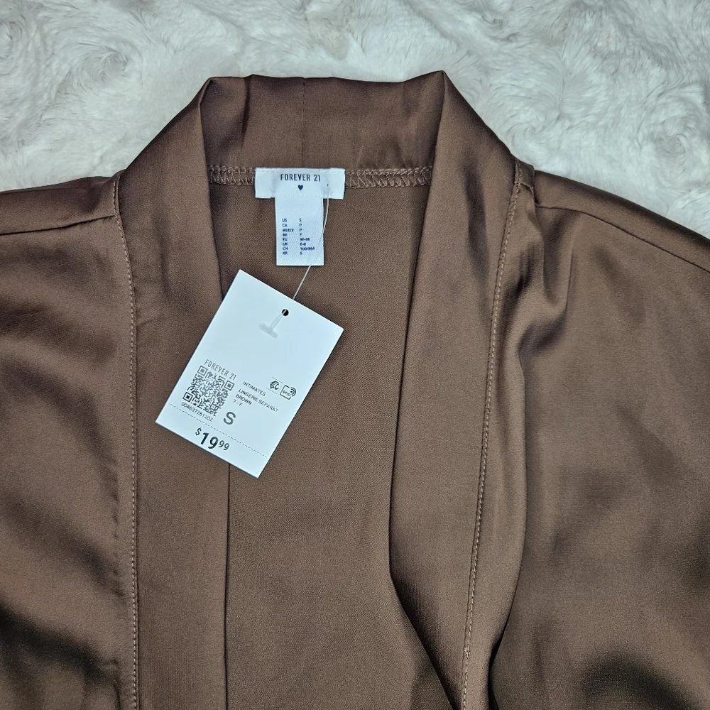 Silky Brown Robe - Picture 8 of 10